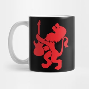 Lion guitarist (red print) Mug